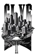 cleveland. Los Angeles Seattle  skyline tattoo design idea