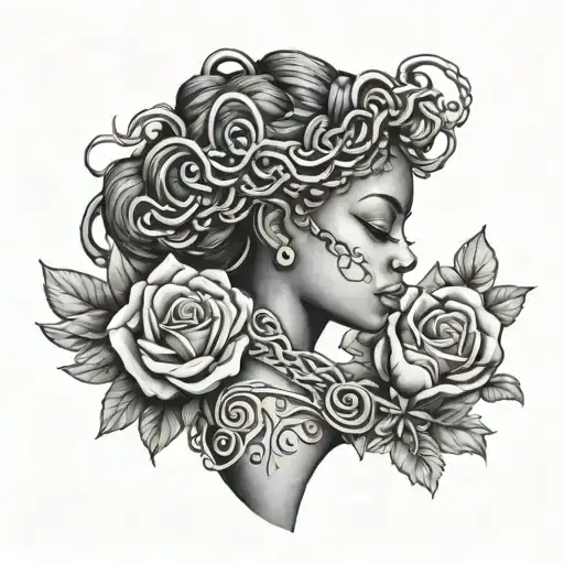 black owned submissive slave tattoo design idea