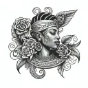 black owned submissive slave tattoo design idea