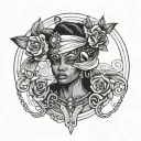 black owned submissive slave tattoo design idea