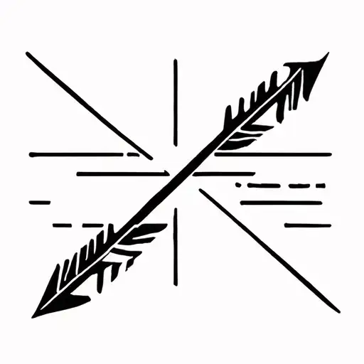 true north arrow tattoo design idea