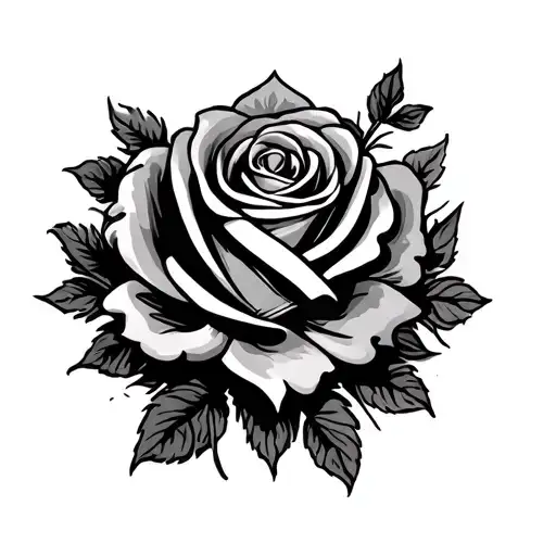 rose croix Egypt tattoo design idea