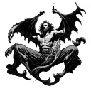 Lucifer Falling tattoo design idea