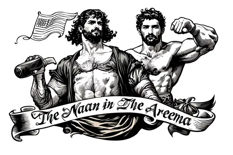 The Man in the Arena tattoo design idea