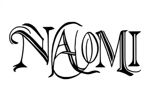 "NAOMI" tattoo design idea