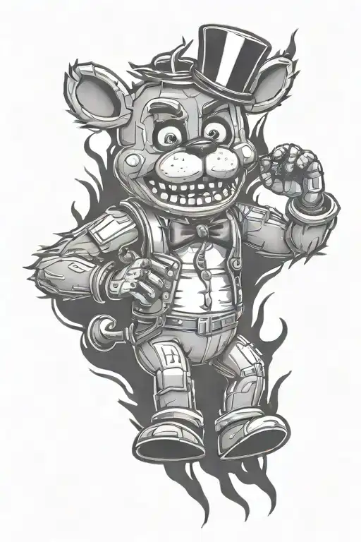 five nights at freddy's tattoo design idea