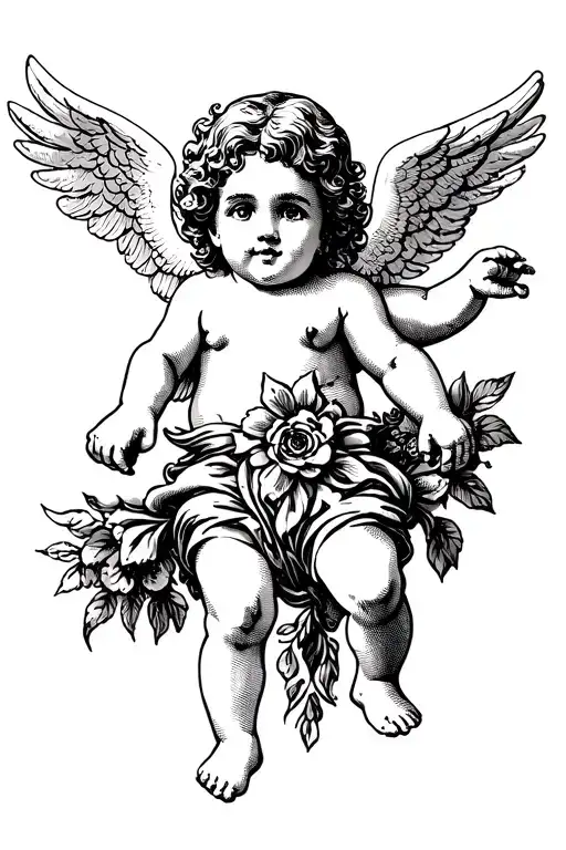 cherub tattoo design idea