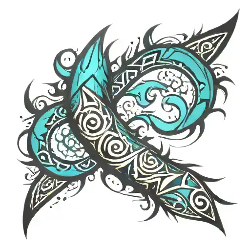 autistic tribal fore arm sleeve tattoo design idea