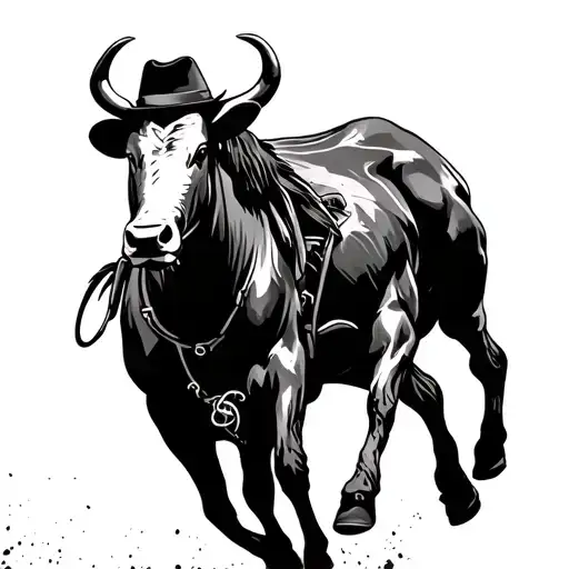 Bull Rider tattoo design idea