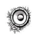 Subwoofer tattoo design idea