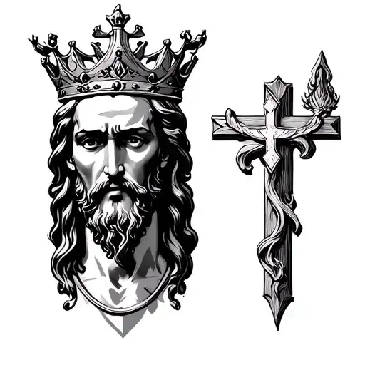 Christ is king tattoo design idea
