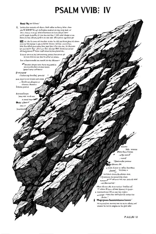 "PSALM VVIII: IV" Biblical rock climbing tattoo design idea