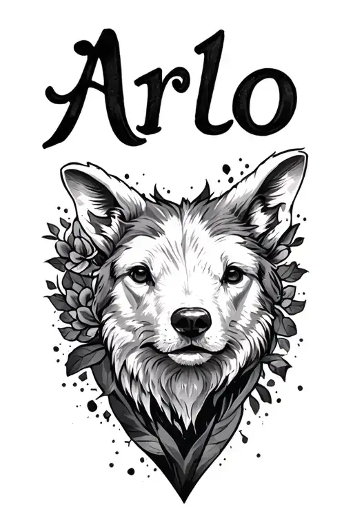 "Arlo" name tattoo tattoo design idea