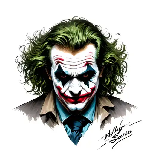 Joker Why So Serious tattoo design idea