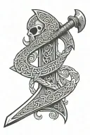 Viking axe tattoo design idea