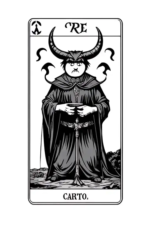 Eric Cartman as The Devil Tarot card tattoo design idea
