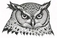 Owl head dangerous tattoo design idea