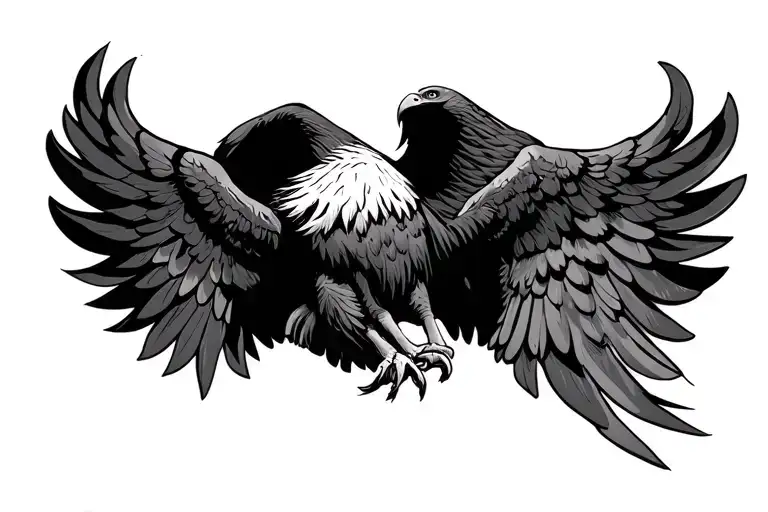 eagle wings tattoo design idea