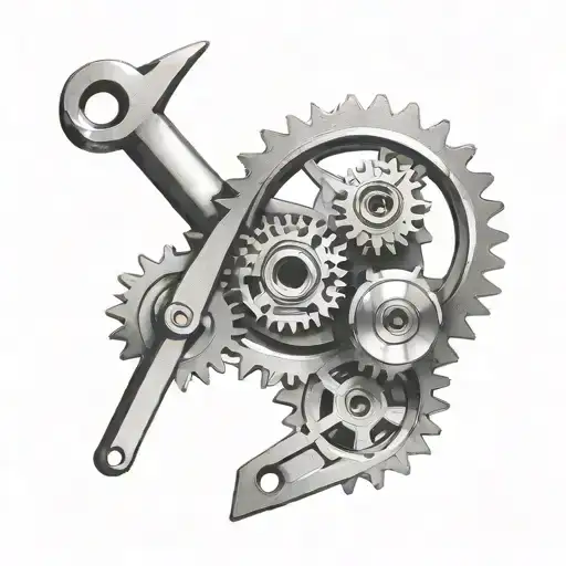 1. Mechanical Elements:Integrated components like gears, screws, pistons, and various tools (e.g., a wrench, screwdriv tattoo design idea