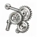 1. Mechanical Elements:Integrated components like gears, screws, pistons, and various tools (e.g., a wrench, screwdriv tattoo design idea