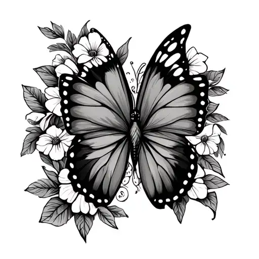 eating disorder recovery pinky promise butterfly floral tattoo design idea