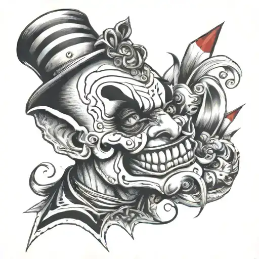 Circus Psycho tattoo design idea