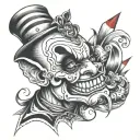Circus Psycho tattoo design idea