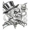 Circus Psycho tattoo design idea