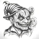 Circus Psycho tattoo design idea