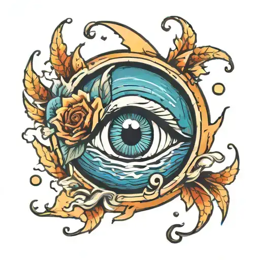 EYE OF THE STORM tattoo design idea