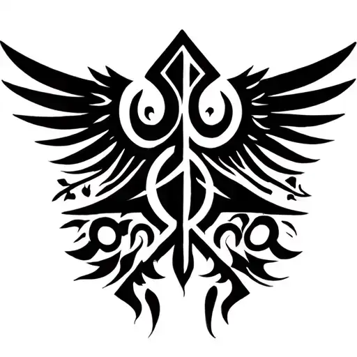 Finnish symbol that represents air sign and adversity tattoo design idea
