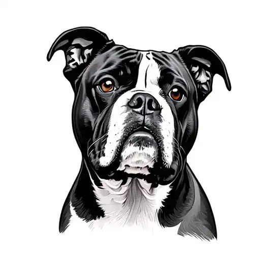 American Bulldog tattoo design idea