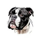 American Bulldog tattoo design idea