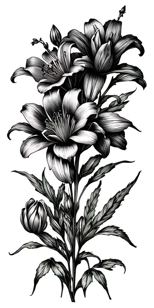 wood lilies, sweet grass plants, wild prairie roses tattoo design idea