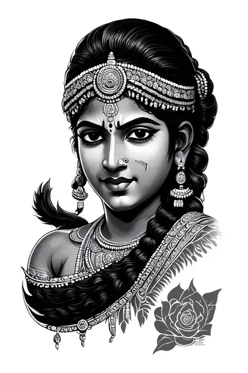 Angery Killikavu Bagavathi Amman Forearm Tattoo tattoo design idea