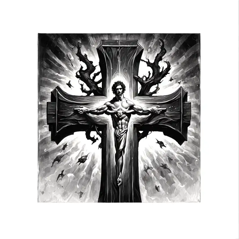 Christian with the T in Christian Cross tattoo design idea