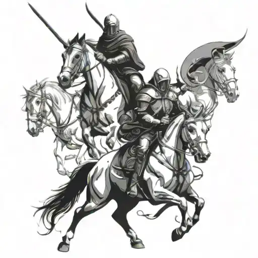 4 horsemen of the apocalypse tattoo design idea
