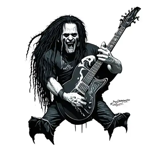 korn metal band tattoo design idea