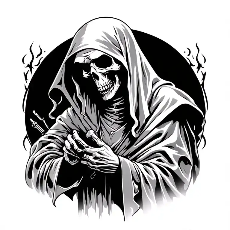 grim reaper tattoo design idea