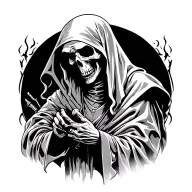 grim reaper tattoo design idea