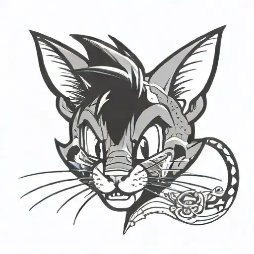 tom and jerry  tattoo design idea