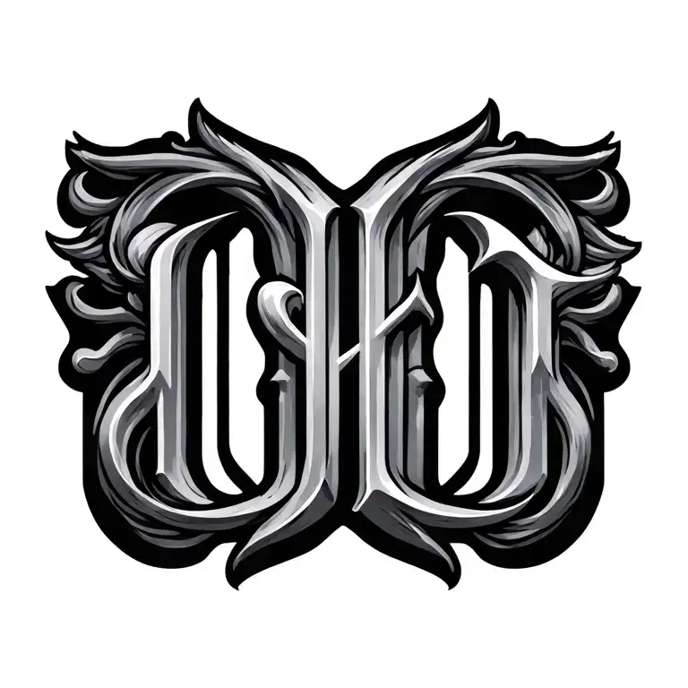 A modern word tattoo meaning the power and standing of the English tattoo design idea