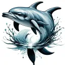 3 Dolphin tattoo design idea