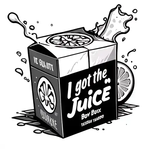 squirting Juice Box "I got the juice"  tattoo design idea