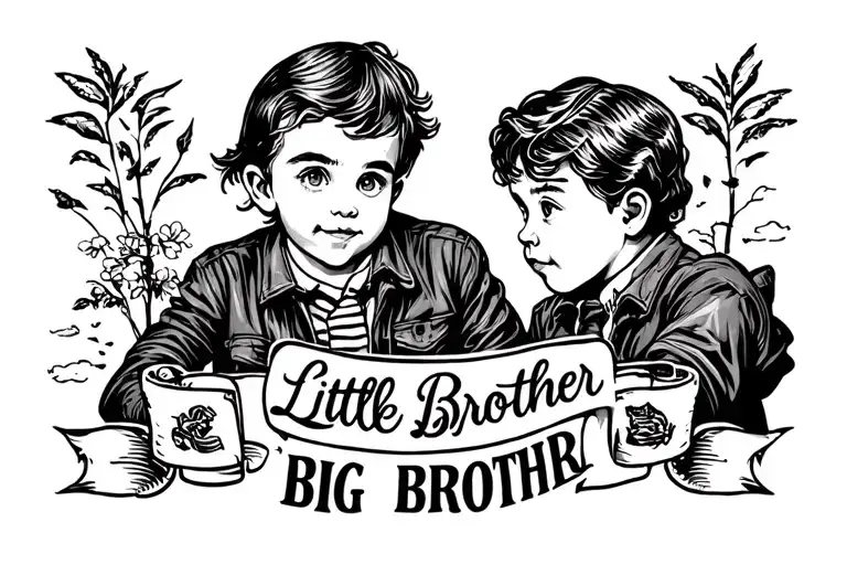 little brother big brother dad tattoo tattoo design idea