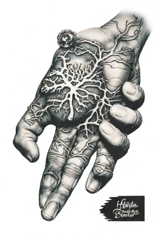 anatomy palm full hand tattoo tattoo design idea