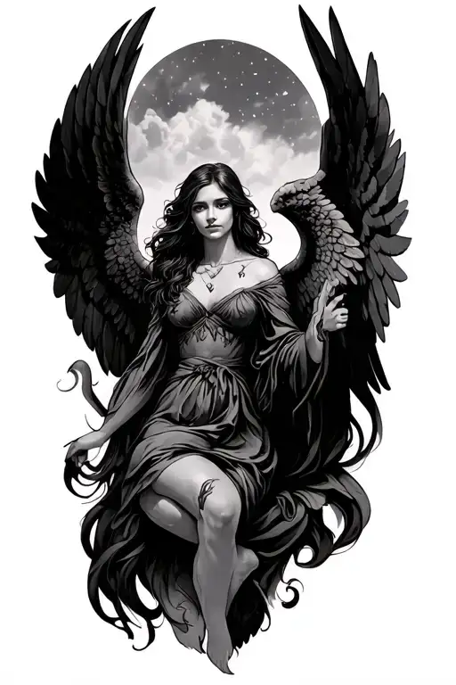 long live all my fallen angels tattoo design idea