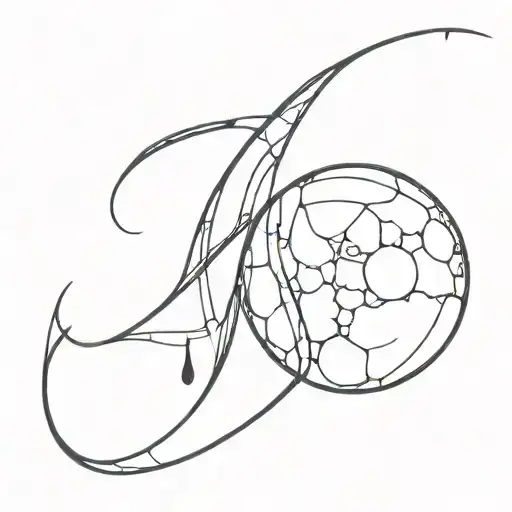 moon-with-liquid-blood-flows-down-half cyber sigilism many many many many curves lines, detailed horror, blood tattoo design idea