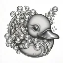 bubble ducky tattoo design idea