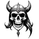 viking skull tattoo design idea
